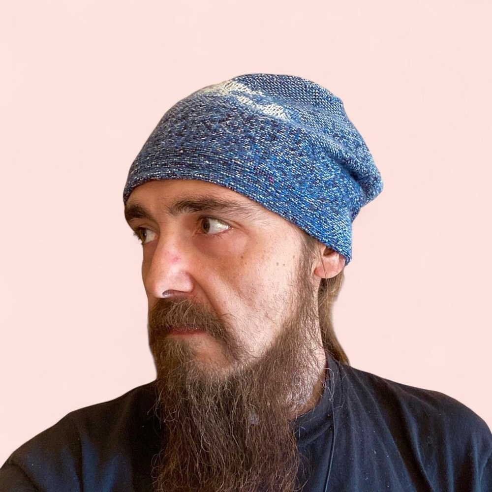 One-of-Kind Upcycled Tapestry Beanie